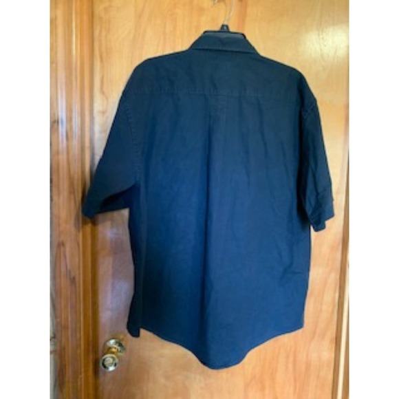 Windridge Black Short Sleeve Mens Large Shirt Workwear Casual Shirt - Picture 3 of 6